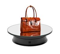 SuhoFutus Rotating Display Stand 360 Degree Mirror Automatic Rotating Display Stand, 8 In Electric Turntable Stand, Load Capacity of 5kg, Display Turntable for Display Jewelry, Watches, Digital