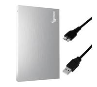 SUHSAI 500GB External Hard Drive USB 3.0 - Portable External HDD for Laptop, Mac, PS4, PS5, Desktop - Slim 2.5" Backup Storage Drive, External Hard Disk for Gaming, Data, Photos, Files - Silver