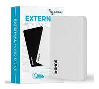 SUHSAI External Hard drive 320GB, 2.5 Inch External Hdd, Storage and Backup Drive, hard disk, USB 2.0 portable hard drive, Compatible with Mac, Laptop, Desktop, computer (White)