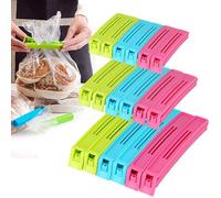 Suhsai Perfect Air-Tight 18pcs Bag Clips for Leftover Food, Plastic Bag Sealing Multipurpose Clips Perfect for Snacks, Kitchen Storage Bag Anti-Oxidation Clips Keeps Food Fresh
