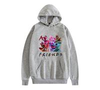 SUIBOZ Security Breach Friends Hoodies Glamrock Chica Roxanne Wolf Montgomery Gator Comic Printed Sweashirt Pullover for Women Mens (Typ4, L)