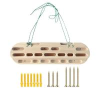 SUIBOZ Wooden Climbing Hangboard - 16 Grip Positions Fingerboard for Rock Climbing, Portable Training Board with 200KG Load, Smooth Edge Finger Strength Trainer for Bouldering, Gymnastics & Rehab