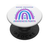 Suicide Awareness Prevention Rainbow Heart Mom Dad Boy Girl PopSockets Adhesive PopGrip