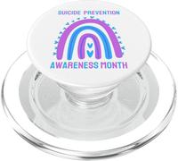 Suicide Awareness Prevention Rainbow Heart Mom Dad Boy Girl PopSockets PopGrip for MagSafe