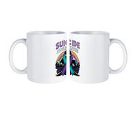Suicide Awareness Rainbow White Coffee Mugs Gloss Ceramic Cappuccino Cups with Handle