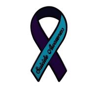 Suicide Awareness Ribbon Brooch Pin Mental Health Jewelry Accessories All-matched Clothing Collar Banquet Brooch Ribbon Brooches For Women