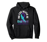 Suicide Awareness Teal Purple Ribbon Suicide Prevention Pullover Hoodie