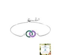 Suicide Prevention Awareness Bracelet, Purple Teal Interlocking Circle | suicide prevention bracelet,purple teal awareness,interlocking circle,316 stainless steel