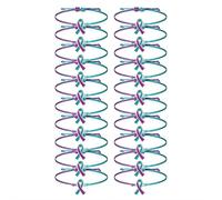 Suicide Prevention Awareness Bracelets, Teal and Purple Ribbon Motivational Wristband for Women Men Mental Health Item Charity Campaign Supplies for Women Men Jewelry Accessories (20pc)