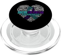 Suicide Prevention Awareness Fight Hope Strong Warriors PopSockets PopGrip for MagSafe