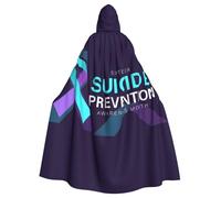 Suicide Prevention Awareness Halloween Witch Cloak Unisex Hooded Cloak For Festive Party Costume