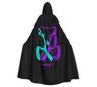 Suicide Prevention Awareness Halloween Witch Cloak Unisex Hooded Cloak For Festive Party Costume