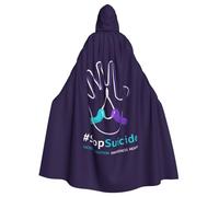 Suicide Prevention Awareness Halloween Witch Cloak Unisex Hooded Cloak For Festive Party Costume