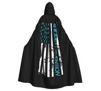 Suicide Prevention Awareness Halloween Witch Cloak Unisex Hooded Cloak For Festive Party Costume