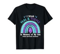 Suicide Prevention Awareness I Wear Teal Purple For My Son T-Shirt