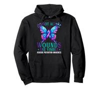 Suicide Prevention Awareness Not All Wounds Are Visible Pullover Hoodie
