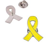 Suicide Prevention Awareness Pin Brooch Metal Yellow Ribbon Badge Lapel Support