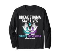 Suicide Prevention Support Break Stigma Suicide Awareness Long Sleeve T-Shirt