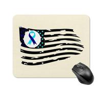 Suicide Prevention U.S. Flag Cute Mouse Pad with Non-Slip Rubber Base Square Mouse Mat Office Supplies