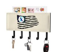 Suicide Prevention U.S. Flag Key Holder for Wal PU Leather Key Hooks Decorative Door Hanger Organizer