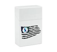 Suicide Prevention U.S. Flag Plastic Cigarette Case Waterproof Anti-Squeeze Cigarette Box with Snap Closure