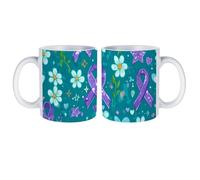 Suicide-Prevention White Coffee Mugs Gloss Ceramic Cappuccino Cups with Handle