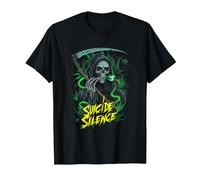 Suicide Silence Grim Reaper Goth Stoner T-Shirt, Men, Black, Small