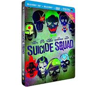 Suicide Squad 3D Steelbook / Includes 2D Extended Version Blu Ray + DVD / Import..