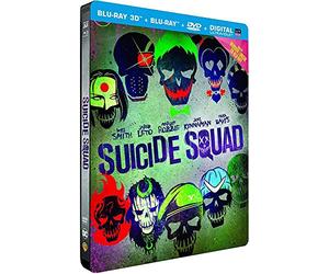 Suicide Squad 3D Steelbook / Includes 2D Extended Version Blu Ray + DVD / Import..
