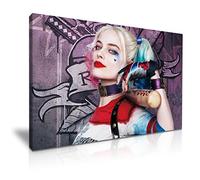Suicide Squad Harley Quinn Baseball Bat Canvas Wall Art Picture Print Best Gift For Joker Movie Fans Home Office Hotel Decoration (XL: 91cm x 61cm)