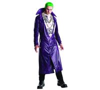 Mens Deluxe Suicide Squad Joker Costume Halloween Fancy Dress Jacket & Shirt