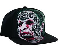 Suicide Squad Joker Tattooed Face Adult Flat Brim Snapback Hat
