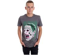 Suicide Squad - Joker Tattooed Face - T-Shirt - grey - S - 100% Cotton,Jersey S