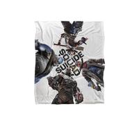Suicide Squad LOGOVISION :Kill The Justice League Blanket, 152x127 cm Poster Silk TouchBlanket in White Suicide Squad White 152x127 cm