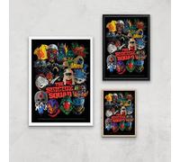 Suicide Squad Poster Giclee Art Print - A4 - White Frame