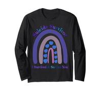 Suicide Survivor I Survived and So Can You Rainbow Heart Luv Long Sleeve T-Shirt