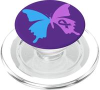 Suicide Survivor Ribbon Awareness Prevention Month Butterfly PopSockets PopGrip for MagSafe