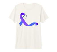 Suicide Survivor Ribbon Women Prevention Purple Blue Ribbons Premium T-Shirt
