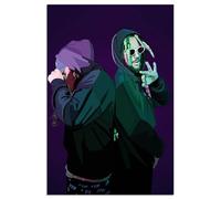 Suicideboys Poster Hip Hop Duo Posters Scrim & Ruby da Cherry, Music Album Cover Canvas Wall Art Anime Style Picture Print Paintings for Bedroom Office Room Decor Gift Unframe: 12x18inch(30x45cm)