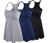 SUIEK 3 Pack Maternity Nursing Tank Tops with Bralette Cotton Breastfeeding Camisole, B-black+navy+gray - Third Style, XL
