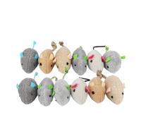 SuiHeill 12pcs Mix Pet Toy Catnip Mice Fun Plush Mouse Cat Toy Interactive Play For Kitten，for Indoor Cats To Chase Exercise