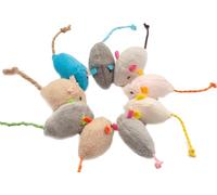 SuiHeill 3/200pcs Rattle Toys Also Prefilled Catnip Faux Fur Cat Mice Toys Interactive Cat Game Catnip Toys For Indoor Cats Toy(Colour-random,24PCS)