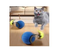 SuiHeill Cat Interactive Ball Toys Automatic Rolling Ball Faux Tail Rechargeable Smart Pet Toy Dog Cat Training Imitate Mouse(2PC Blue)