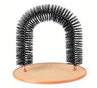 SuiHeill Cat Toy Arch Self Groome Feline With A Massage Grooming Rubbing Brush With Scratching Pad Toy For Cats Interactive Toys