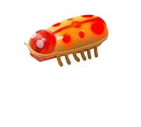 SuiHeill Funny Bugs Cat Toy Automatic Escape Mini Robot Bug Vibration Insect Toys For Cats Electric Operated Cockroach Ladybug(Yellow Red)