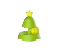 SuiHeill Mini Cat Toy With Catnip On Top, 2-Tier Roller Turntable, Two Cat Balls, Physical Exercise Kitten Toy 5.5 Inch(Small-Green)