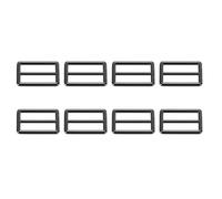 SUIKIHUM 8 Pack Metal Slide Buckles, 1 1/2 Inch Tri-Glides Buckle Zinc Alloy Strap Adjuster Rectangle for Bag Belt, Gunmetal