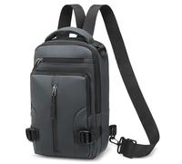 SUIKIHUM Anti Theft Crossbody Backpack, 9.7-Inch Tablet Convertible Sling Bag Lightweight One Strap Casual Pack for Women Men Hiking Travel Cycling (Grey)