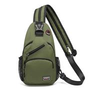 SUIKIHUM Convertible Sling Bag Crossbody Backpack, 7.9" Tablet Bags with Headphone Jack Shoulder Bag Casual Pack for Women Hiking Travel (Dark Green)