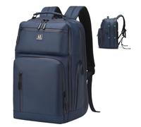 SUIKIHUM Expandable Business Backpack with 17" Laptop Compartment - Waterproof, Airline Approved, 33L-42L Capacity, for Work & Travel, Blue